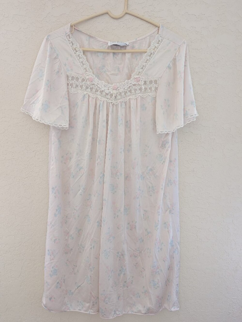 Vintage Miss Elaine Nightgown Lingerie 80s 90s Cottagecore Grandmacore